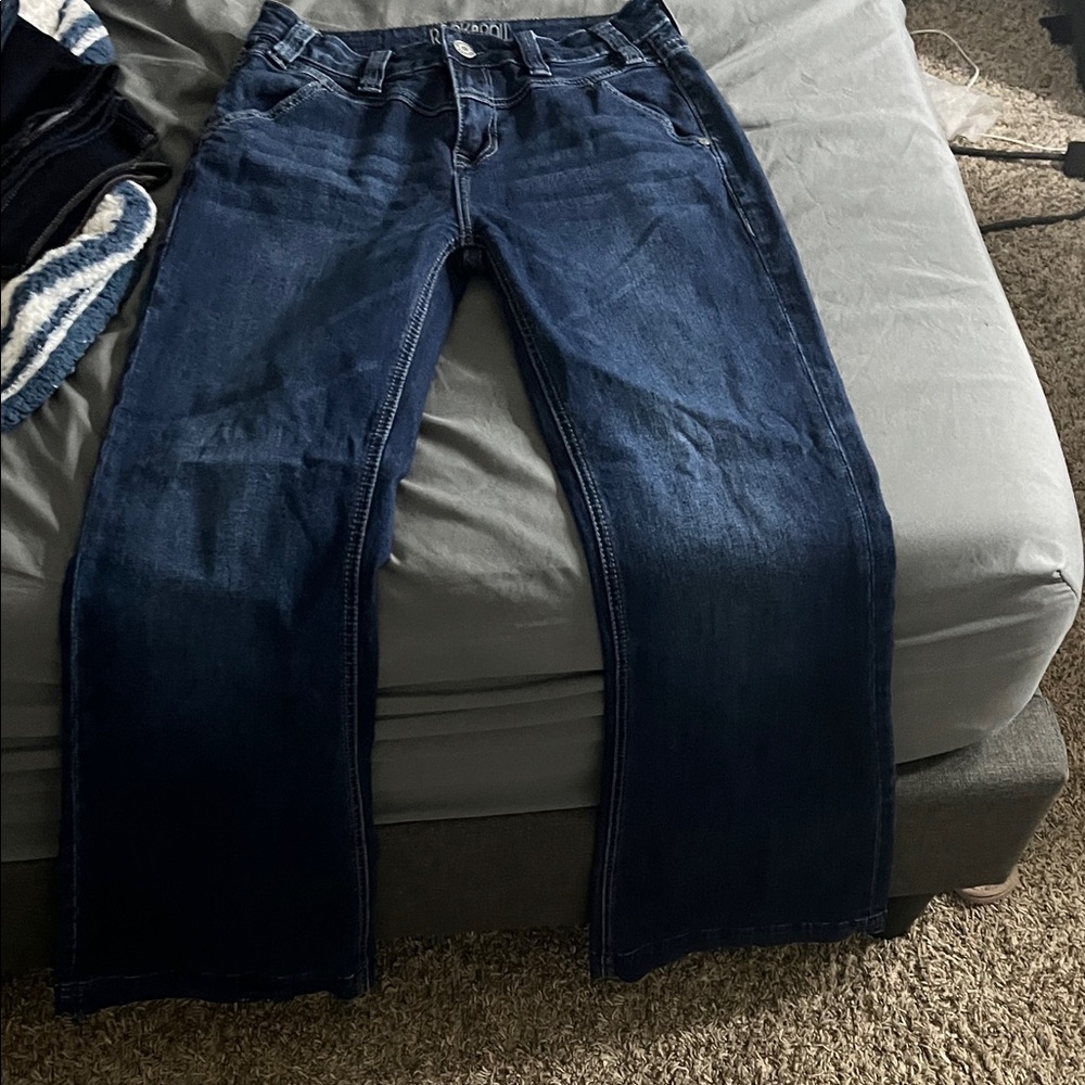 Women's Boot Cut Jeans in Dark Blue